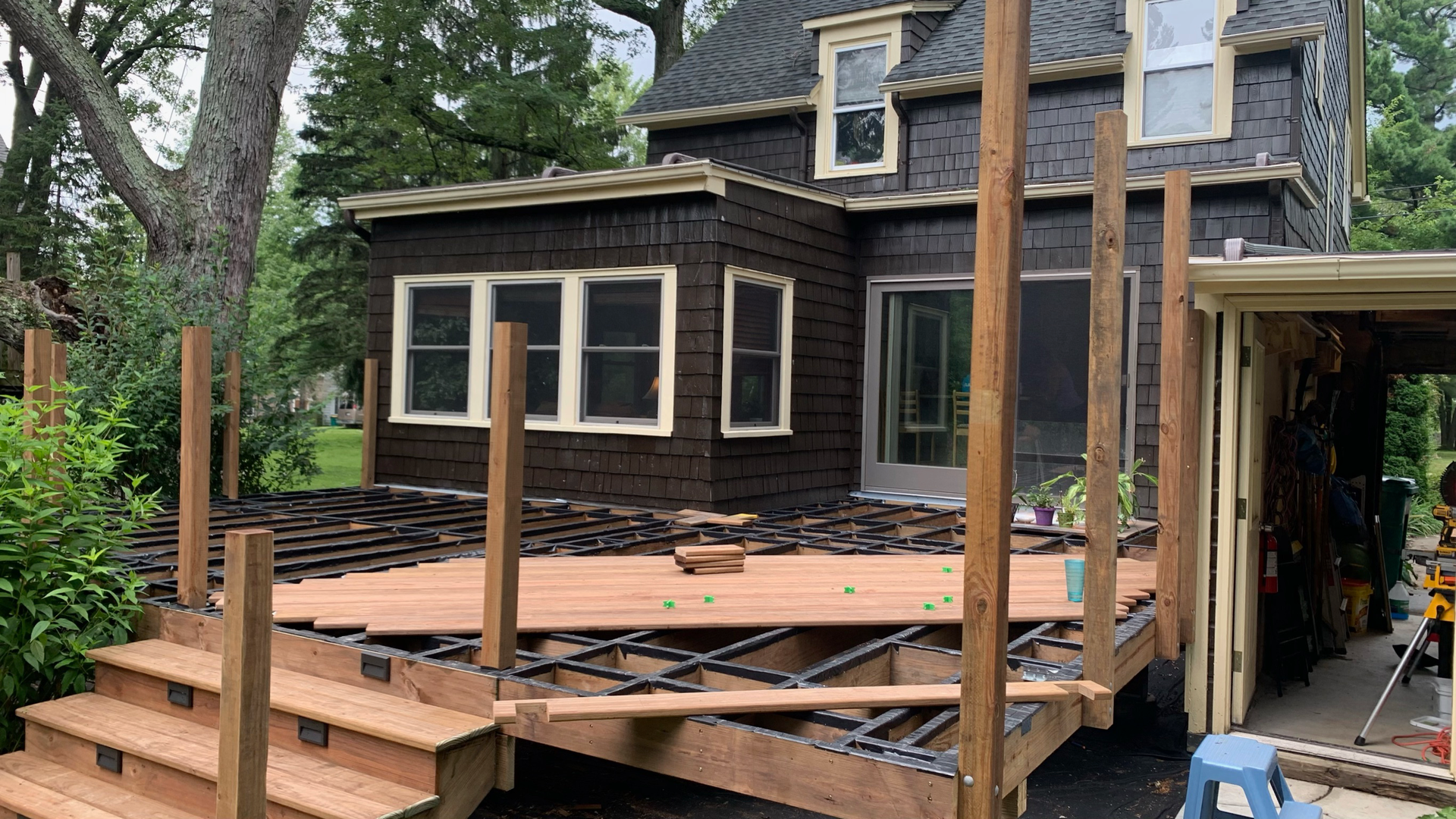 The first "real" decking started on August 1st.