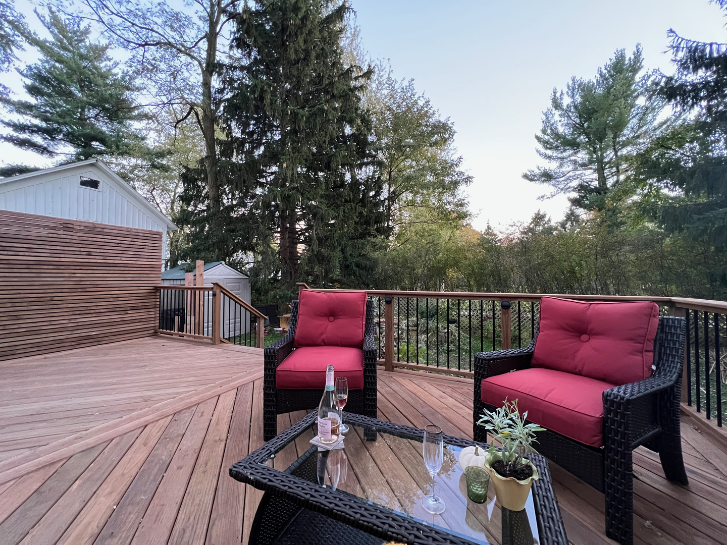That weekend in November actually had nice weather, so I got to sit on my new deck and just savor it, for hours...